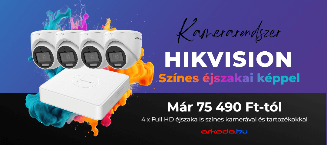 Hikvision kamera rendszer színes éjjelátással