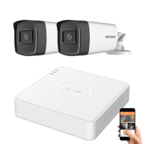   Hikvision 5 megapixeles 2 kamerás rendszer 80 méter látótávolság