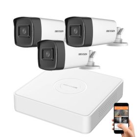   Hikvision 5 megapixeles 3 kamerás rendszer 80 méter látótávolság