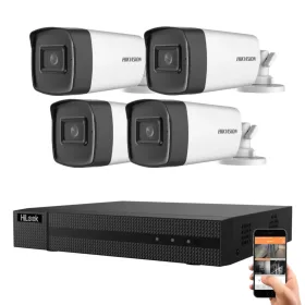   Hikvision HiLook 5 megapixeles 4 kamerás rendszer 80 méter látótávolság