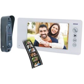Színes videó kamerás kaputelefon szett és biztonsági kamera ORNO OR-VID-JS-1040-W fehér