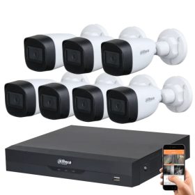   Dahua 5 Megapixel 7 csőkamerás rendszer 30 méter látótávolság