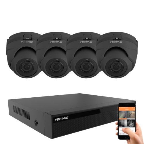 Amiko D20M530B-AHD dome 4 biztonsági kamera rendszer 5MP 2K