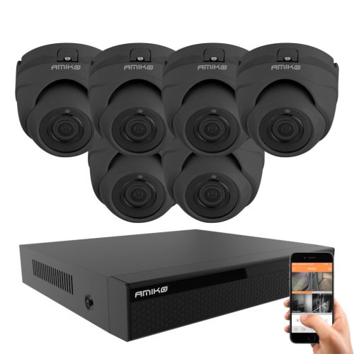 Amiko D20M530B-AHD dome 6 biztonsági kamera rendszer 5MP 2K