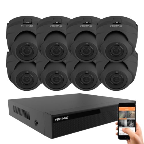 Amiko D20M530B-AHD dome 8 biztonsági kamera rendszer 5MP 2K