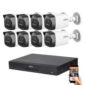 Dahua 8 biztonsági kamerás IP kamera rendszer 4MP