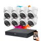 Dahua 8 dome biztonsági kamerás IP kamera rendszer 4MP színes éjszakai képpel