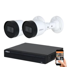 Dahua 2 biztonsági kamerás IP kamera rendszer 5MP
