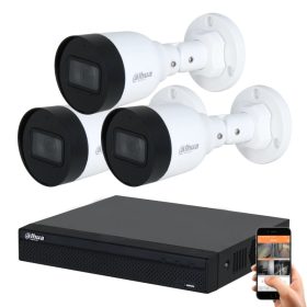 Dahua 3 biztonsági kamerás IP kamera rendszer 5MP