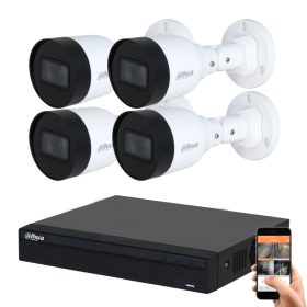 Dahua 4 biztonsági kamerás IP kamera rendszer 5MP