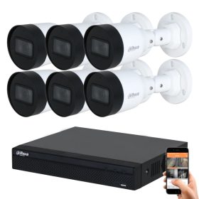 Dahua 6 biztonsági kamerás IP kamera rendszer 5MP