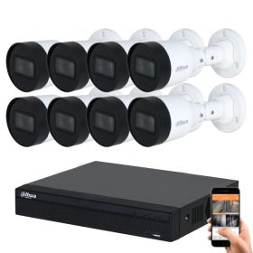 Dahua 8 biztonsági kamerás IP kamera rendszer 5MP