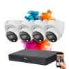 Dahua 4 dome biztonsági kamerás IP kamera rendszer 8MP színes éjszakai képpel