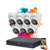Dahua 7 dome biztonsági kamerás IP kamera rendszer 8MP színes éjszakai képpel