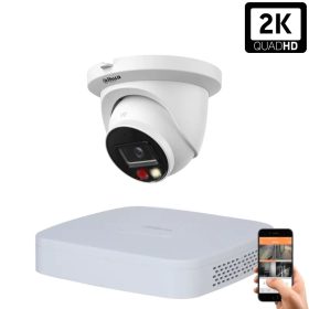   Dahua 1 dome kültéri kamerás IP kamerarendszer 4MP színes éjjellátással