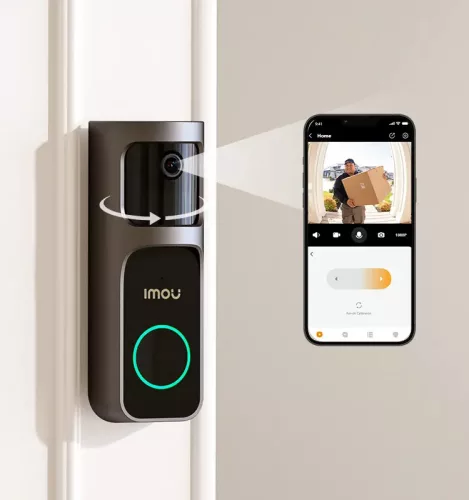 Imou Doorbell 2S Kit WiFi vezeték nélküli videó kaputelefon (3MP, 5000mAh, forgatható)