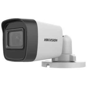 Hikvision DS-2CE16H0T-ITPFS Analóg kültéri biztonsági kamera (5MP, 2.8mm, kültéri, Smart IR 25M, IP67, mikrofon)