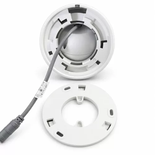 Hikvision DS-2CE72KF0T-LFS ColorVu dome biztonsági kamera színes éjjellátással (5MP, kültéri, hibrid LED, 2.8mm, IP67, mikrofon)