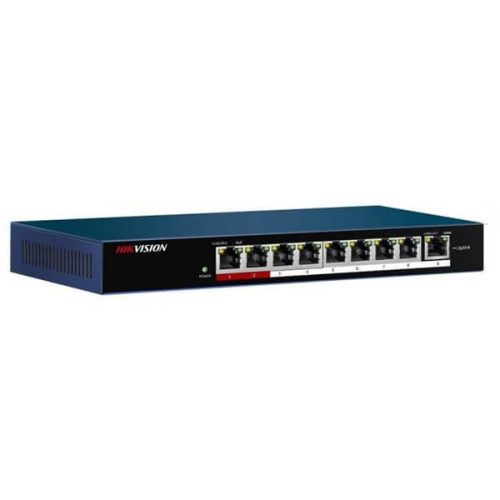 Hikvision Switch PoE - DS-3E0109P-E/M 8 port 100Mbps, 58W, 1 uplink port, L2