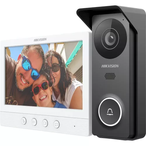 Hikvision DS-KIS213(B) Videó Kaputelefon szett 7 colos monitorral, HD kültéri egységgel