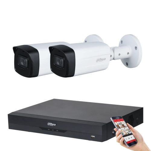 Dahua 2 kamerás 8MP 4K kamera rendszer szett 40 méter éjjellátással