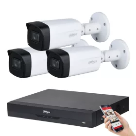   Dahua 3 kamerás 8MP 4K kamera rendszer szett 80 méter éjjellátással
