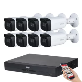   Dahua 8 kamerás 8MP 4K kamera rendszer szett 80 méter éjjellátással