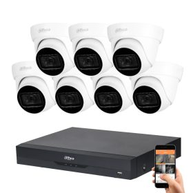   Dahua 7 dome kamerás 8MP 4K kamera rendszer szett 30 méter éjjellátással