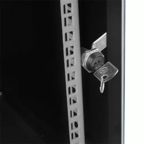 S-Link Rackszekrény - 9U 19" fali kivitel (450x530x400mm, Flatpack, szürke)