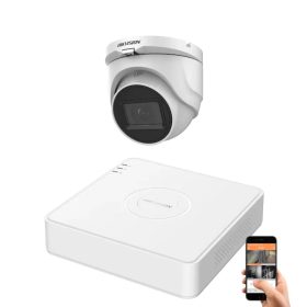 Hikvision 5 megapixeles 1 dome kamerás rendszer 30 méteres éjjellátással