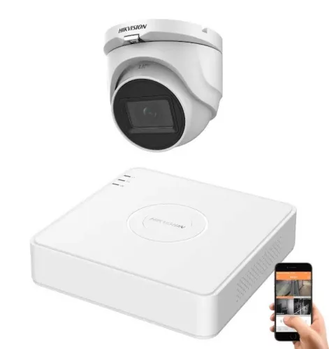 Hikvision 5 megapixeles 1 dome kamerás rendszer 30 méteres éjjellátással