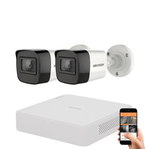 Hikvision 8 megapixeles 2 kamerás kamerarendszer 30 méter látótávolsággal
