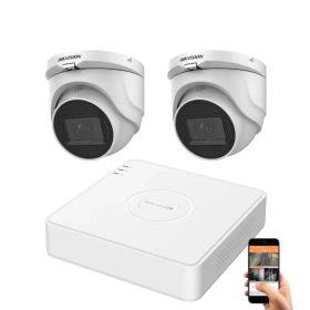   Hikvision 5 megapixeles 2 dome kamerás rendszer 30 méteres látótávolsággal