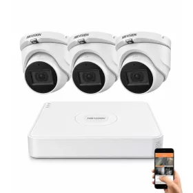   Hikvision 5 megapixeles 3 dome kamerás rendszer 30 méteres látótávolsággal