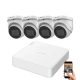 Hikvision 5 megapixeles 4 dome kamerás rendszer 30 méteres látótávolsággal