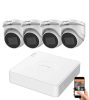 Hikvision 5 megapixeles 4 dome kamerás rendszer 30 méteres látótávolsággal
