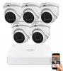 Hikvision 5 megapixeles 5 dome kamerás rendszer 30 méteres látótávolsággal