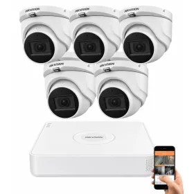   Hikvision 5 megapixeles 5 dome kamerás rendszer 30 méteres látótávolsággal