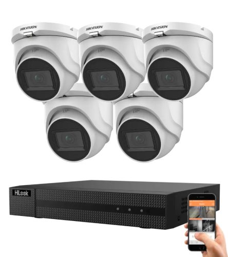 Hikvision 5 megapixeles 1 dome kamerás rendszer 30 méteres éjjellátással