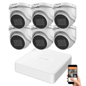   Hikvision 5 megapixeles 6 dome kamerás rendszer 30 méteres látótávolsággal