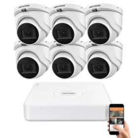   Hikvision 5 megapixeles 6 dome kamerás rendszer 30 méteres látótávolsággal