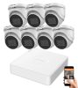 Hikvision 5 megapixeles 7 dome kamerás rendszer 30 méteres látótávolsággal