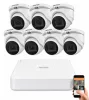 Hikvision 5 megapixeles 7 dome kamerás rendszer 30 méteres látótávolsággal