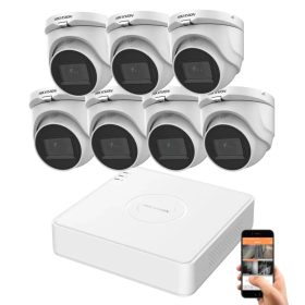   Hikvision 5 megapixeles 7 dome kamerás rendszer 30 méteres látótávolsággal