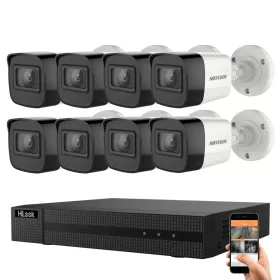   Hikvision HiLook 5 megapixeles 8 kamerás kamerarendszer 30 méter látótávolsággal
