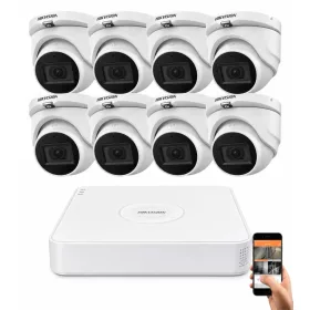   Hikvision 5 megapixeles 8 dome kamerás rendszer 30 méteres látótávolsággal