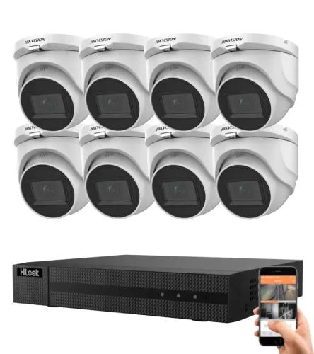 Hikvision 5 megapixeles 1 dome kamerás rendszer 30 méteres éjjellátással