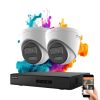 Hikvision ColorVu 2 kamerás IP dome kamera rendszer 4MP színes éjszakai képpel