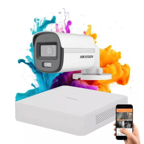 Hikvision ColorVu 1 kamerás biztonsági kamera rendszer 5MP színes éjszakai képpel