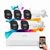 Hikvision ColorVu 5 kamerás biztonsági kamera rendszer 5MP színes éjszakai képpel